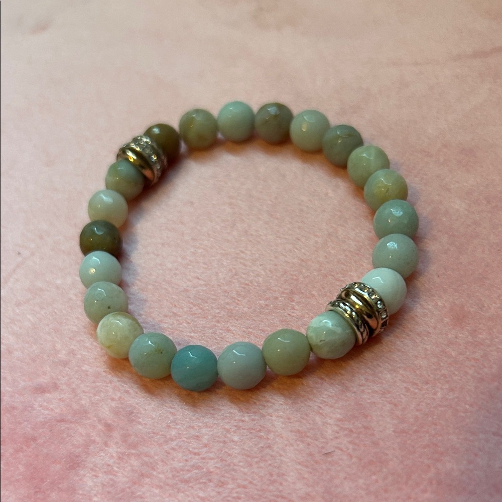 Brighton Green and Gold Beaded Bracelet